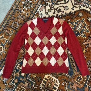 Vintage Cashmere Argyle Sweater